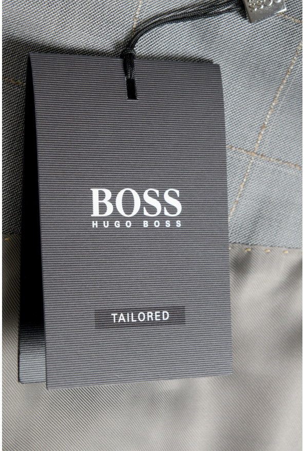 Hugo Boss Men's "T-Harvers4/Glover3" Slim Fit Silk Wool Plaid Two Button Suit: Picture 13