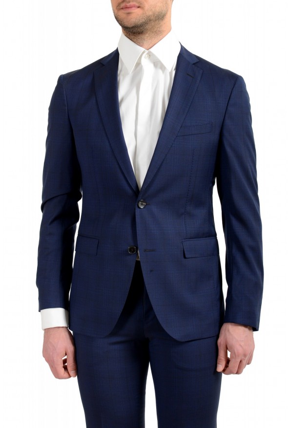 Hugo Boss Men's "Reyno4/Wave2" Extra Slim Fit 100% Wool Blue Two Button Suit: Picture 4