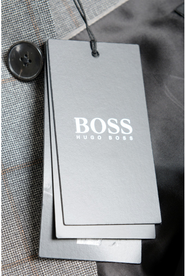 Hugo Boss Men's "Johnstons5/Lenon1" Regular Fit 100% Wool Plaid Two Button Suit: Picture 11