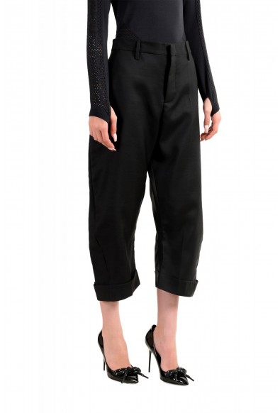 Dsquared2 Women's Black Wool Silk Dress Cropped Pants: Picture 2