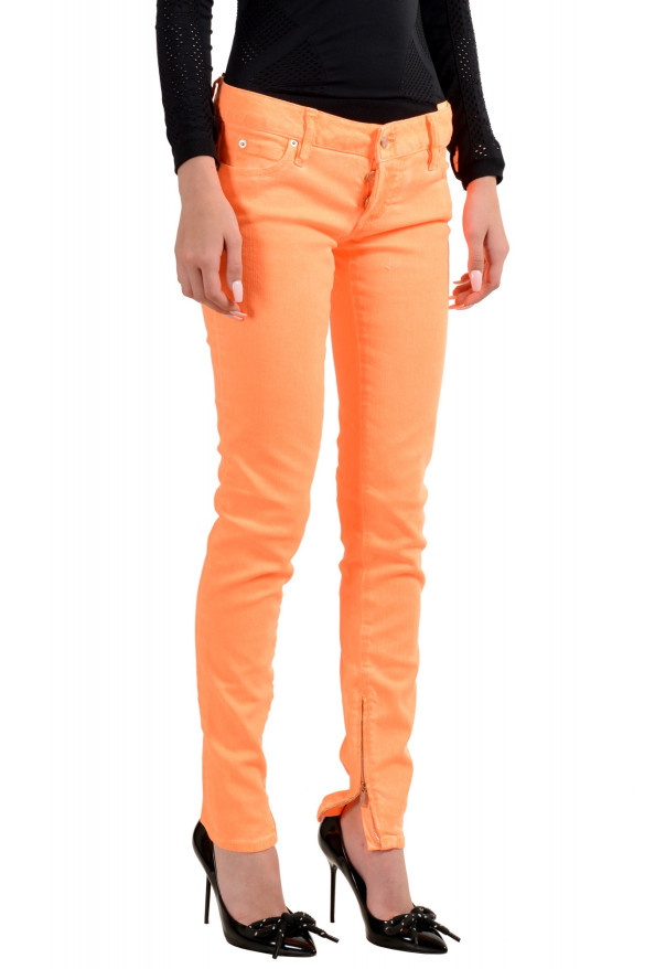 Dsquared2 Women's "Skinny Jean" Colored Orange Jeans: Picture 2