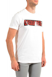 Dsquared2 Men's White Logo Print Crewneck T-Shirt: Picture 2