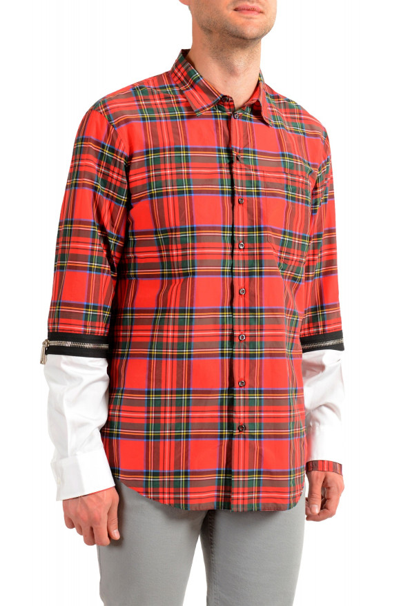 Dsquared2 Men's Multi-Color Plaid Long Sleeve Button Down Shirt: Picture 2