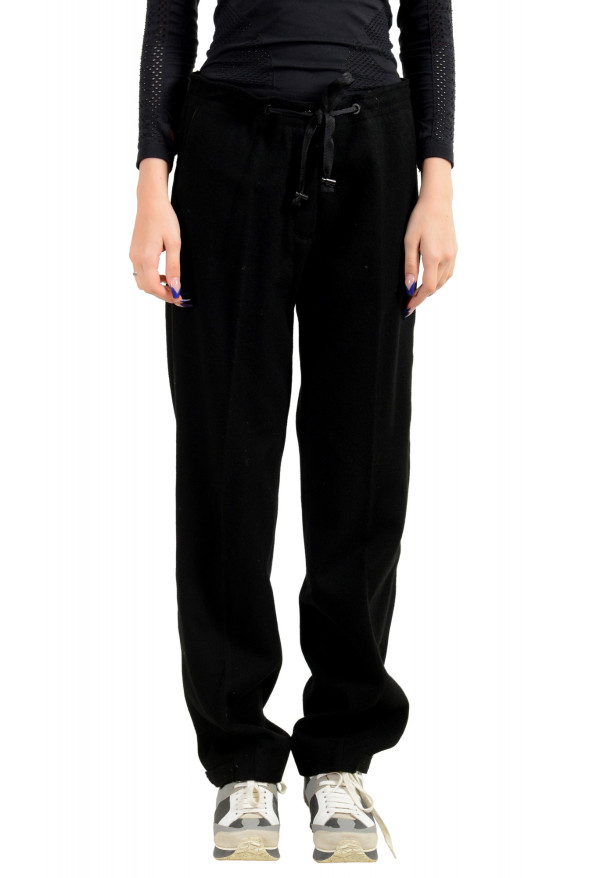 Moncler Women's Black Wool Cashmere Casual Pants