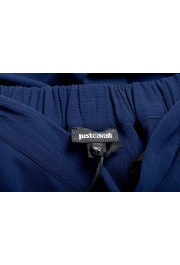 Just Cavalli Women's Dark Blue Elastic Waist Casual Pants: Picture 4