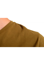 Hugo Boss Men's "Dandre" Olive Green V-Neck Stretch T-Shirt: Picture 4