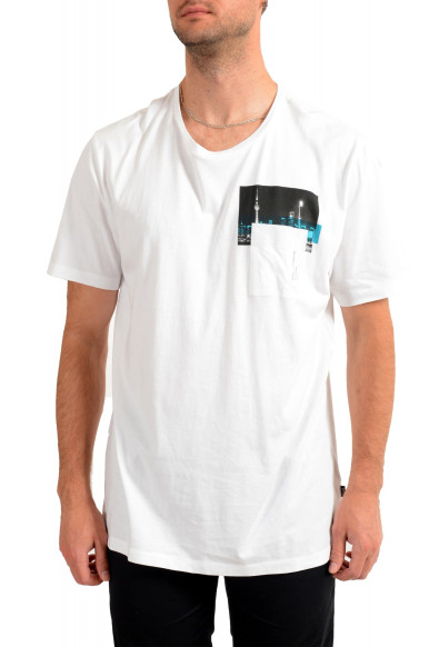 Hugo Boss Men's "Tiburt145" White Graphic Print Casual T-Shirt 