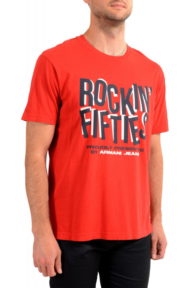 Armani Jeans AJ "Rock in Fifties" Men's Red Crewneck T-Shirt : Picture 2