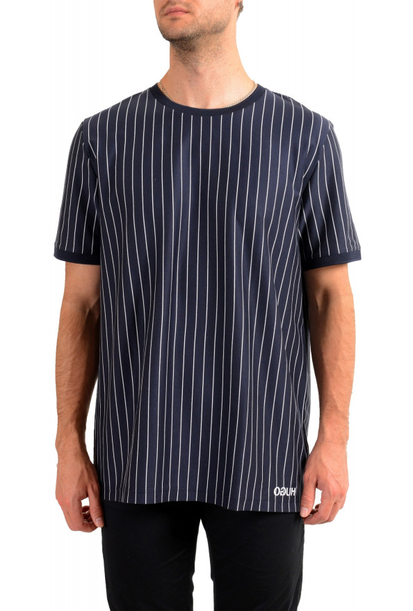 Hugo Boss Men's "Drieste" Blue Striped Crewneck T-Shirt