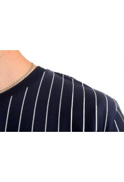 Hugo Boss Men's "Drieste" Blue Striped Crewneck T-Shirt: Picture 4