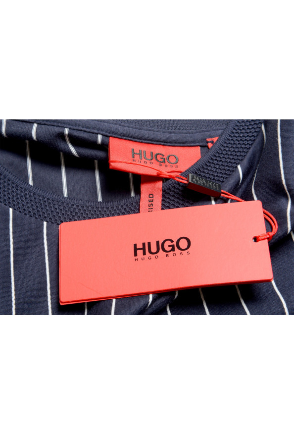Hugo Boss Men's "Drieste" Blue Striped Crewneck T-Shirt: Picture 7