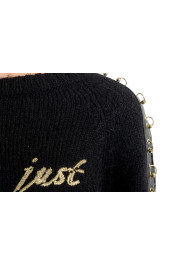 Just Cavalli Women's Black Wool Mohair Crewneck Sweater: Picture 5
