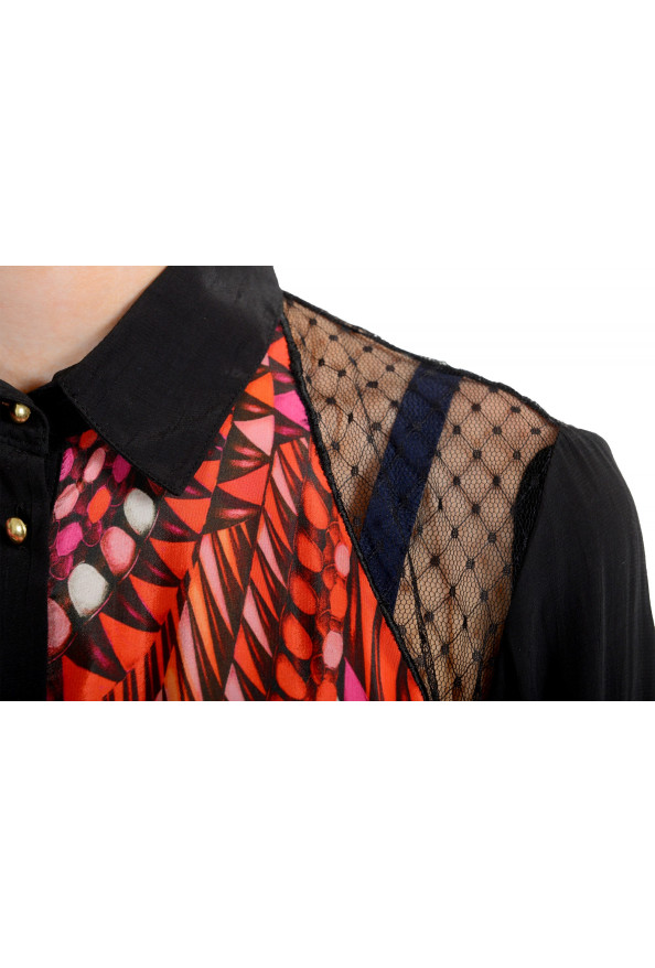 Just Cavalli Women's Multi-Color Button Down Shirt Blouse Top : Picture 4