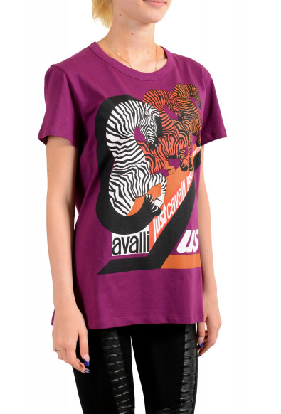 Just Cavalli Women's Multi-Color Short Sleeve Crewneck T-Shirt : Picture 2