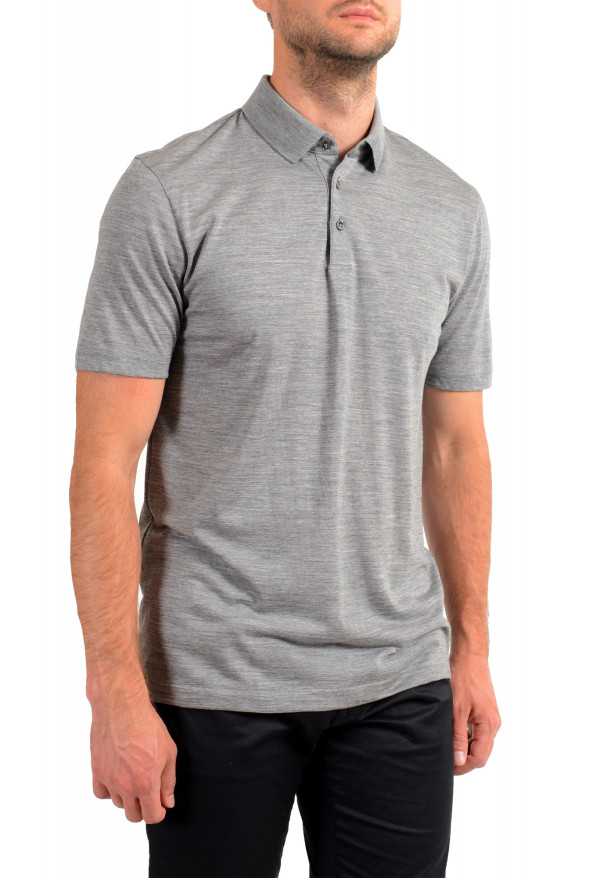 Hugo Boss Men's "Press 47" Gray 100% Wool Short Sleeve Polo Shirt: Picture 2