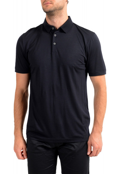 Hugo Boss Men's "Press 47" Black 100% Wool Short Sleeve Polo Shirt 