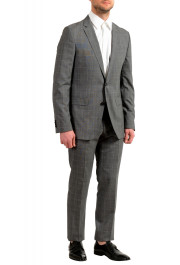 Hugo Boss Men's "Novan5/Ben2" Gray Slim Fit 100% Wool Plaid Two Button Suit: Picture 2