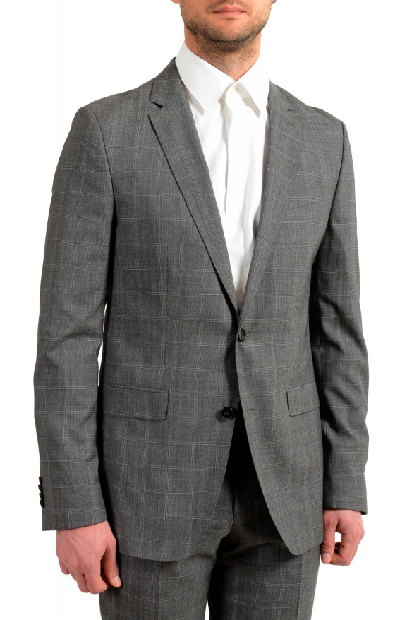 Hugo Boss Men's "Novan5/Ben2" Gray Slim Fit 100% Wool Plaid Two Button Suit: Picture 5