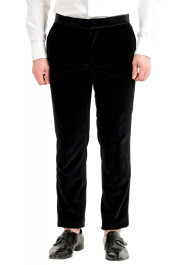 Hugo Boss Men's "Henrey1/Glow1" Slim Fit Black Velour Tuxedo Suit: Picture 8