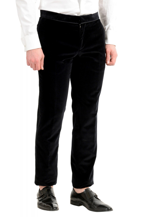 Hugo Boss Men's "Henrey1/Glow1" Slim Fit Black Velour Tuxedo Suit: Picture 9
