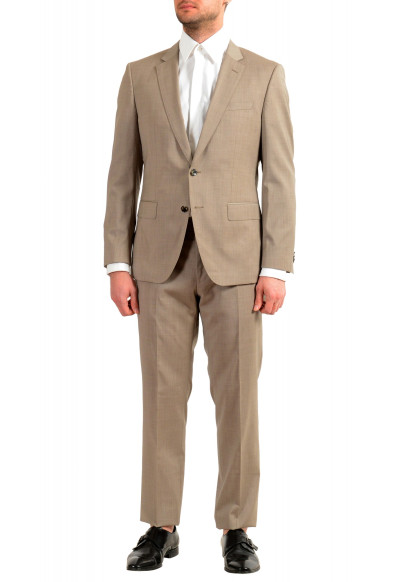 Hugo Boss Men's "Huge6/Genius5" Slim Fit 100% Wool Beige Two Button Suit