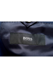 Hugo Boss Men's "Huge6/Genius5" Blue Slim Fit 100% Wool Striped Two Button Suit: Picture 12
