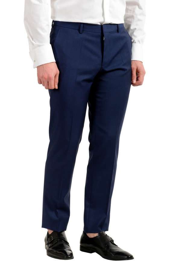 Hugo Boss Men's "Huge6/Genius5" Blue Slim Fit 100% Wool Striped Two Button Suit: Picture 9