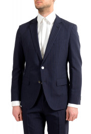 Hugo Boss Men's "Helford/Gender3" Slim Fit Blue Striped Wool Two Button Suit: Picture 4