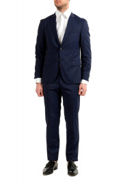 Hugo Boss Men's "Neight1/Byte1" Slim Fit Wool Blue Plaid Two Button Suit