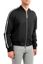 Dsquared2 Men's Black Wool Silk Embellished Full Zip Windbreaker Jacket: Picture 2
