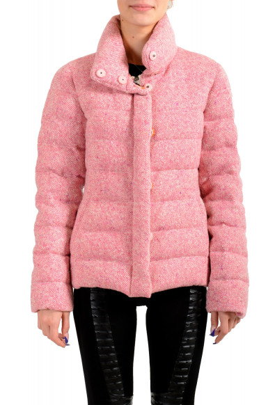 Moncler Women's "CARDERE" Pink 100% Wool Down Parka Jacket