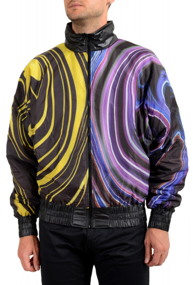 Just Cavalli Men's Multi-Color Full Zip Insulated Bomber Jacket 