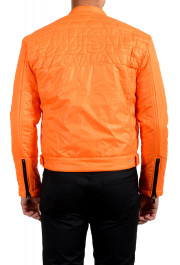 Just Cavalli Men's Orange Full Zip Insulated Bomber Jacket : Picture 3