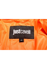 Just Cavalli Men's Orange Full Zip Insulated Bomber Jacket : Picture 5
