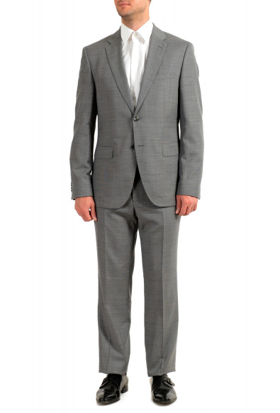 Hugo Boss Men's "Jeckson/Lenon1" Gray Regular Fit 100% Wool Two Button Suit
