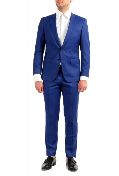 Hugo Boss Men's "Huge6/Genius5" Slim Fit Blue 100% Wool Two Button Suit