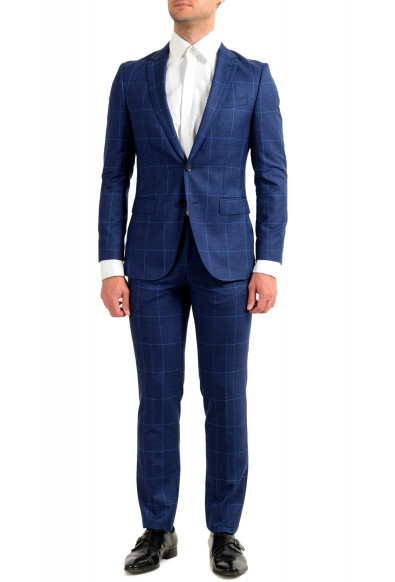 Hugo Boss Men's "Novan5/Ben2" Slim Fit Plaid 100% Wool Two Button Suit
