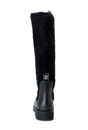 Miu Miu Women's Leather & Mohair Knee High Heeled Boots Shoes: Picture 3