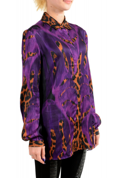 Just Cavalli Women's Multi-Color Button Down Shirt Blouse Top: Picture 2