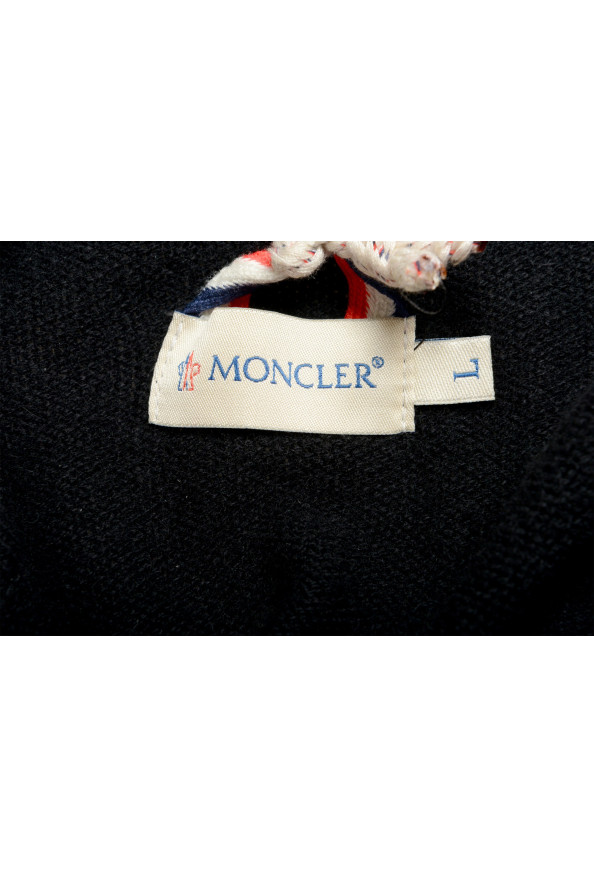 Moncler Men's Black 1/3 Zip Turtleneck Wool Cashmere Sweater : Picture 5