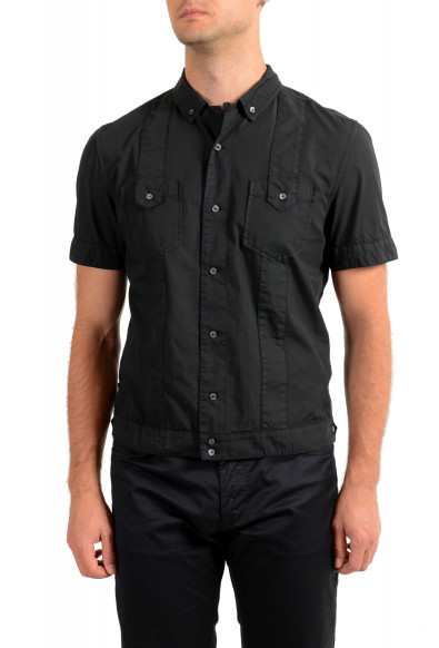 Dolce & Gabbana Men's Black Button Down Short Sleeve Shirt