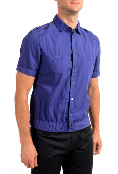 Dolce & Gabbana Men's Purple Button Down Short Sleeve Shirt : Picture 2