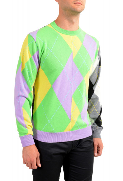 Versace Men's Multi-Color 100% Cashmere Crewneck Sweater: Picture 2