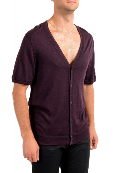 Dolce & Gabbana D&G Men's Purple 100% Wool Cardigan Sweater: Picture 2