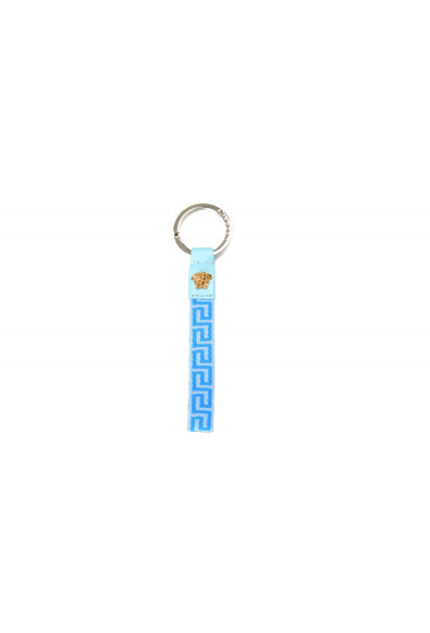 Versace Blue Gold Logo Medusa Key Chain