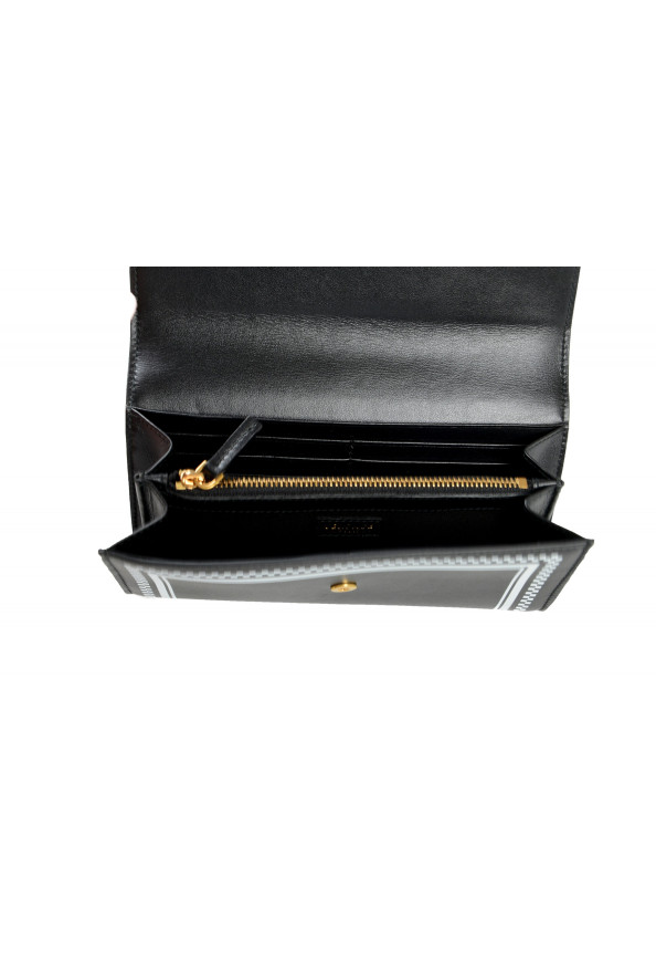 Versace Women's Black Logo Print Leather Wallet: Picture 5