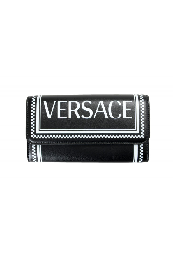Versace Women's Black Logo Print Leather Wallet: Picture 2
