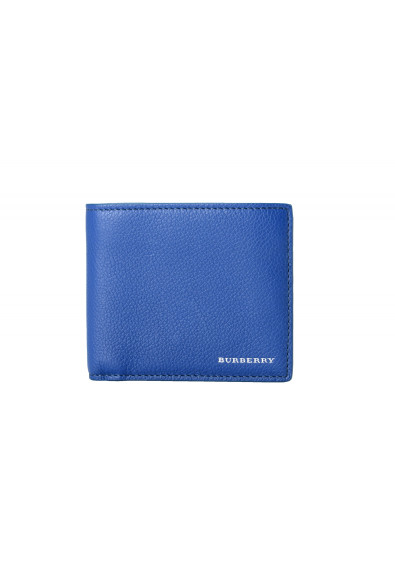 Burberry Men's Navy Blue Textured Leather Bifold Wallet