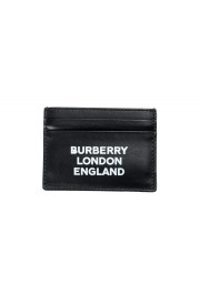 Burberry Unisex Black Leather Logo Print Credit Card Case