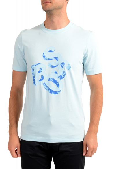 Hugo Boss Men's Tiburt 244 Light Blue Graphic Print Crewneck T-Shirt